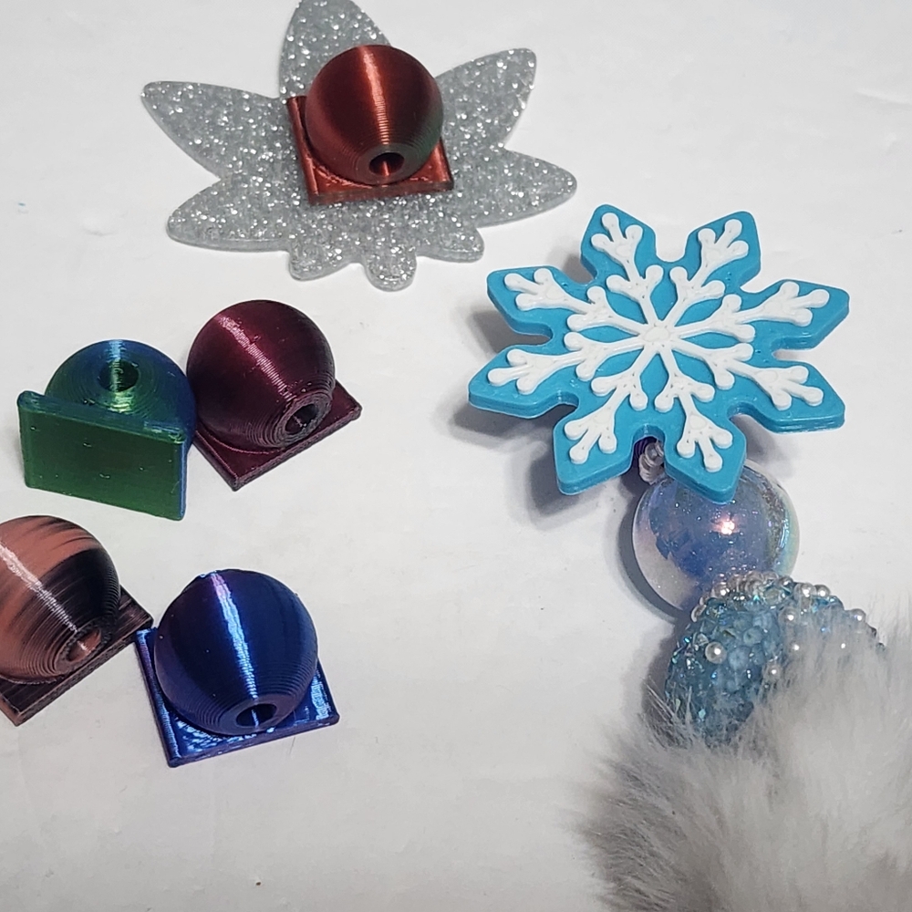 Bead attachment flatbacks glitterbacks resin acrylics 16mm Beadable Items 4pc - Picture 2 of 3